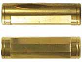 Ramrod pipe, brass, forward pipe, plain for rib, John Vincent, octagon, for 5/16" ramrod